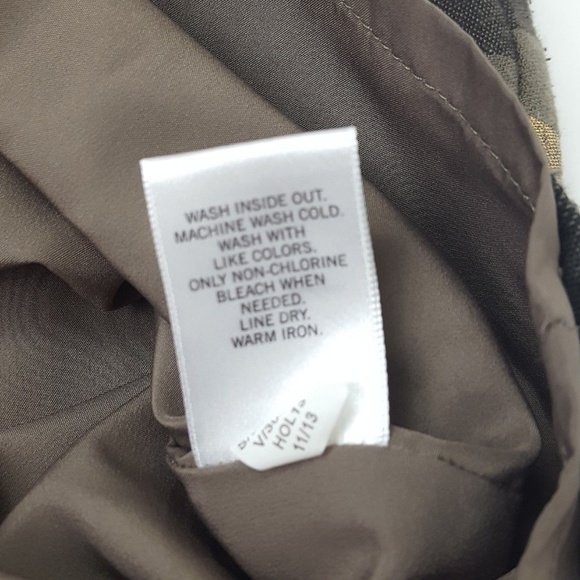 Banana Republic Skirt Womens Size 4 Brown Gold Orange Striped Pencil Straight - Picture 4 of 5